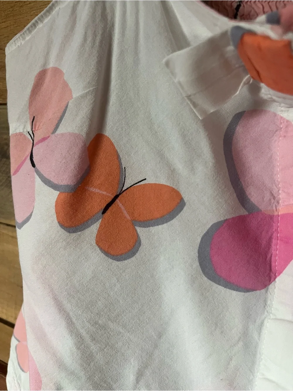 kate spade White Butterfly-Print Camisole in Pink & Coral